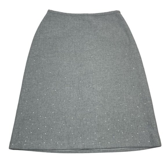 GAP Wool Blend Rhinestone Detail Mini Skirt Sz Small - Picture 3 of 6